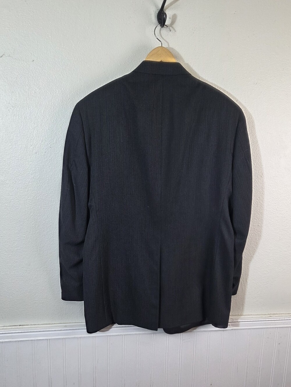 Vintage Tommy Hilfiger Blazer Sport Coat Mens 43R Gray Pure Wool USA Made - Picture 5 of 11